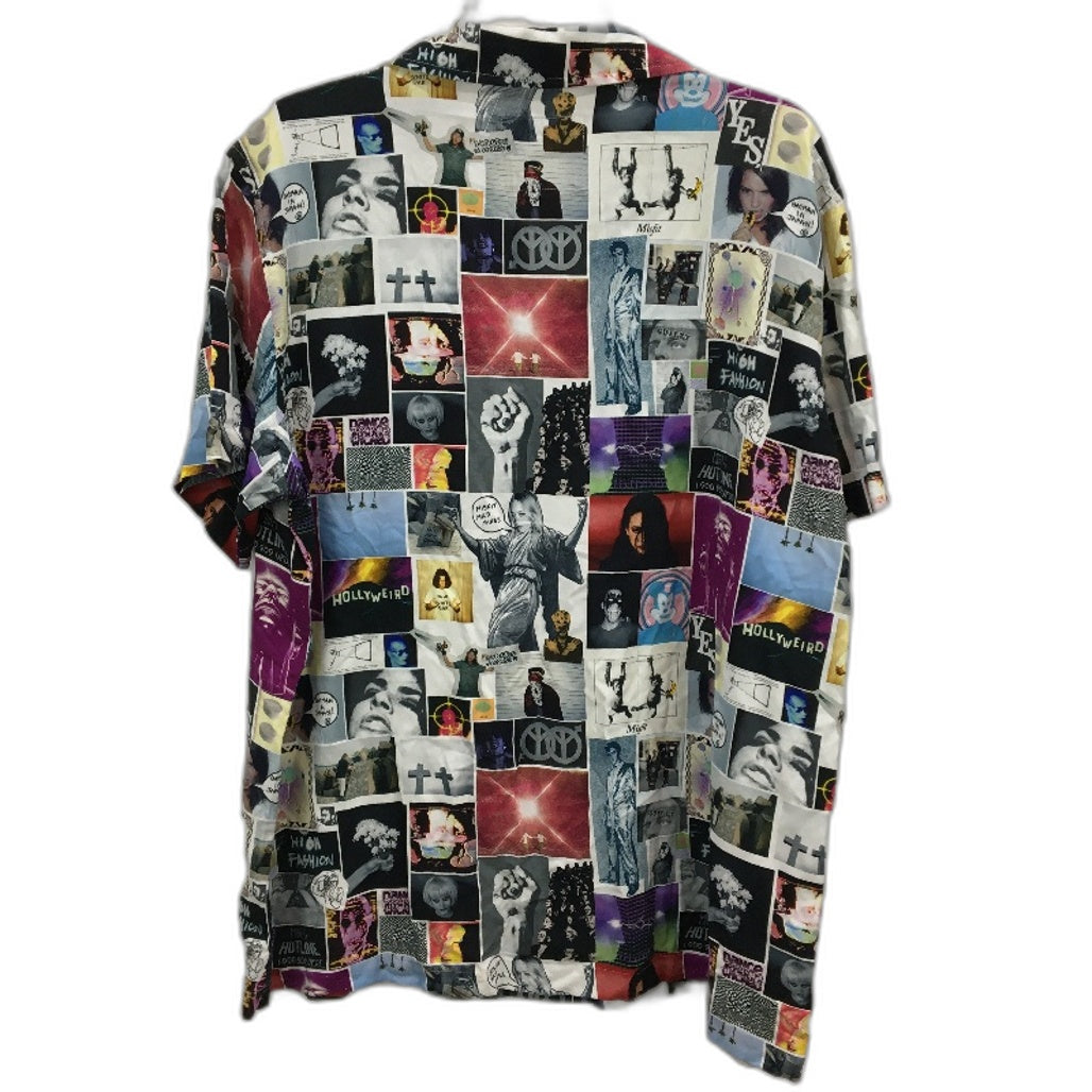 Mad Minds Misfit Multi Pictured Short Sleeve Resort Shirt Mens Size L-XL NEW