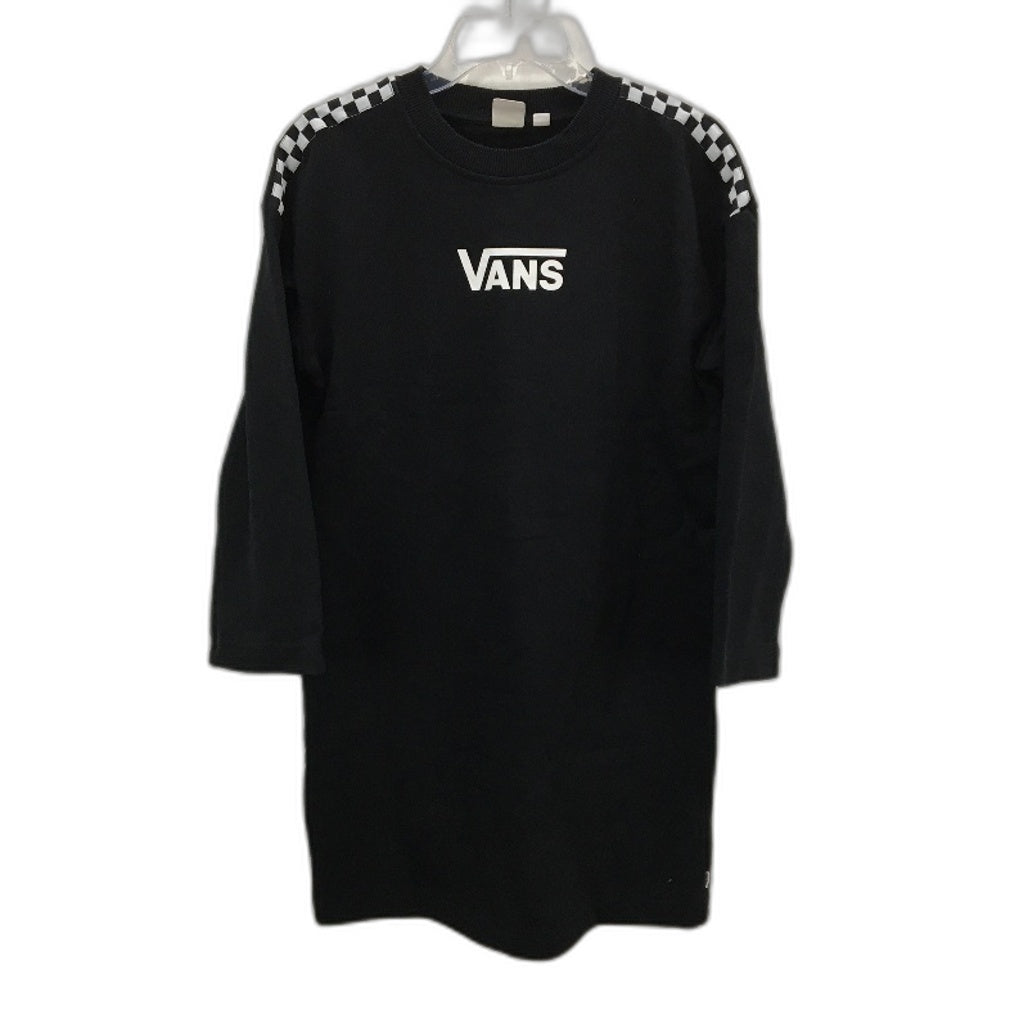 Vans Black White Check Shoulder Extra Long Jumper Mens Size M NEW