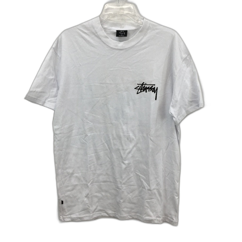 Stussy International White Classic Style Printed Cotton T-Shirt Mens Size S NEW