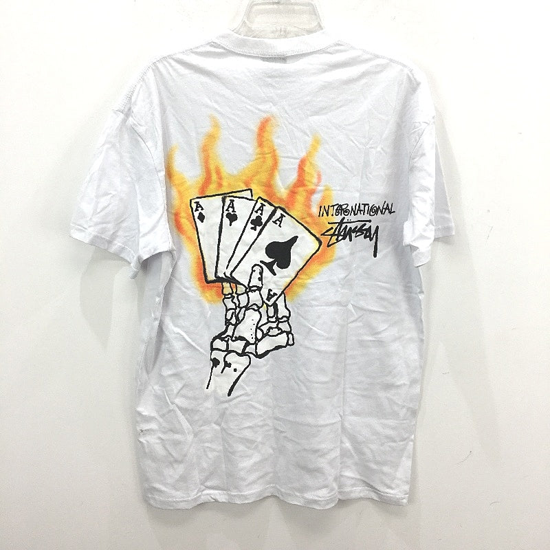 Stussy International White Classic Style Printed Cotton T-Shirt Mens Size S NEW