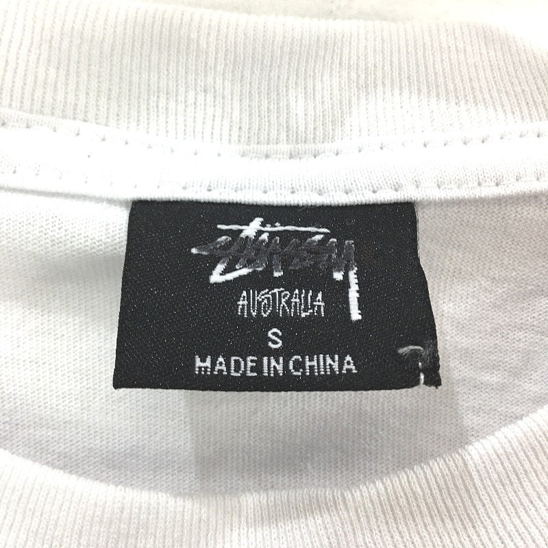 Stussy International White Classic Style Printed Cotton T-Shirt Mens Size S NEW