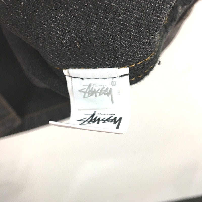 Stussy Garment Co Workgear Black Denim Short Sleeve Shirt Mens Size S NEW