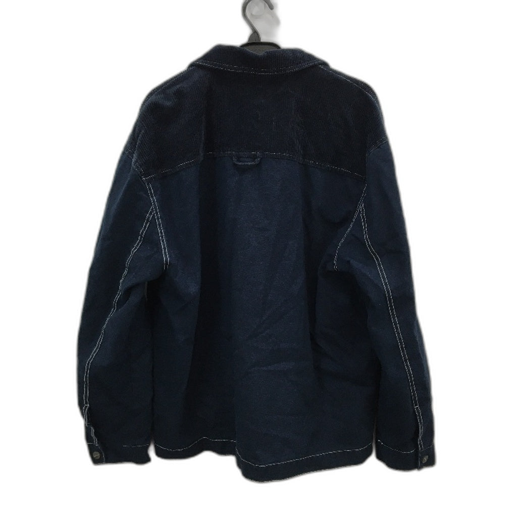 Insight Navy Cotton Light Canvas & Corduroy Zip UP Jacket Mens Size Small NEW