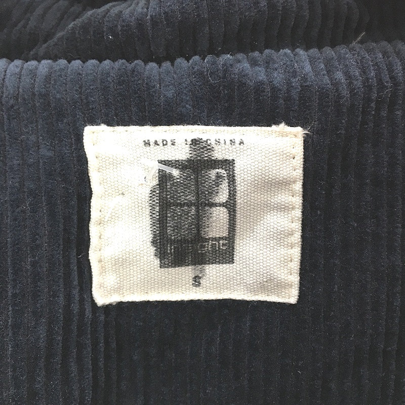 Insight Navy Cotton Light Canvas & Corduroy Zip UP Jacket Mens Size Small NEW