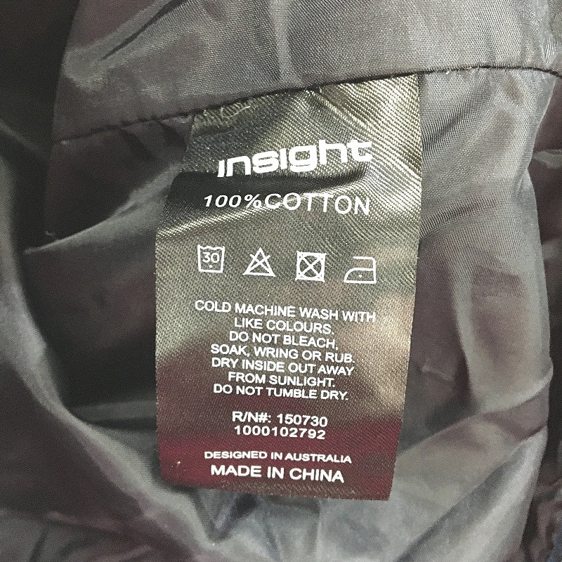 Insight Navy Cotton Light Canvas & Corduroy Zip UP Jacket Mens Size Small NEW