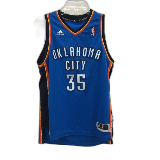 Adidas NBA Royal Blue Oklahoma City Durant 35 Basketball Jersey Mens Size L