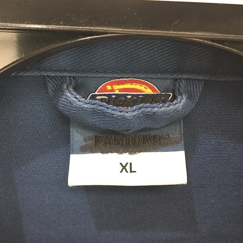 Dickies Blue Cotton Light Drill Zip Up Basic Work Style Jacket Mens Size XL NEW