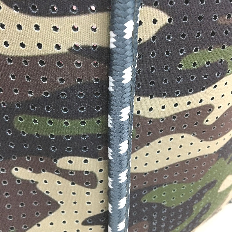 Parfait Ce Cabas Neoprene Camo Beach Tote Bag & Matching Make Up Purse NEW