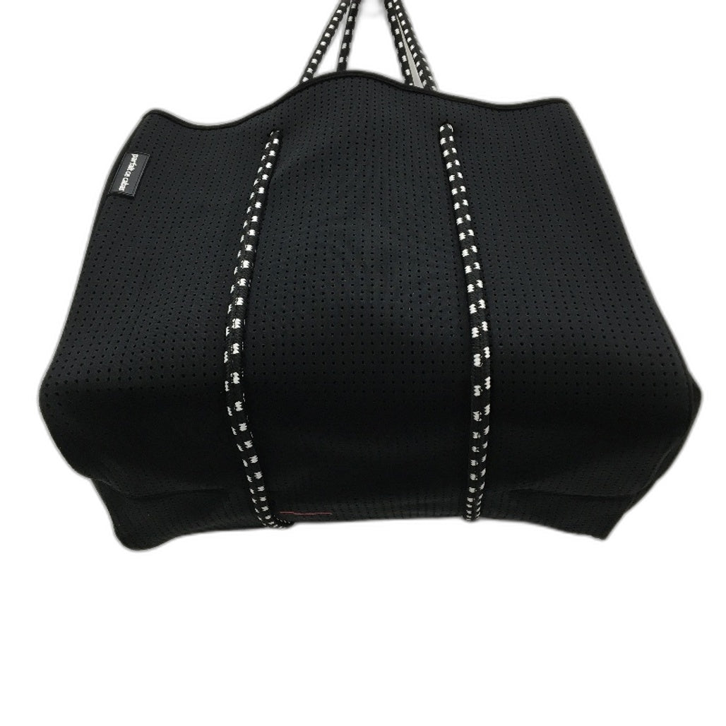 Parfait Ce Cabas Neoprene Black Beach Tote Bag & Matching Make Up Purse NEW