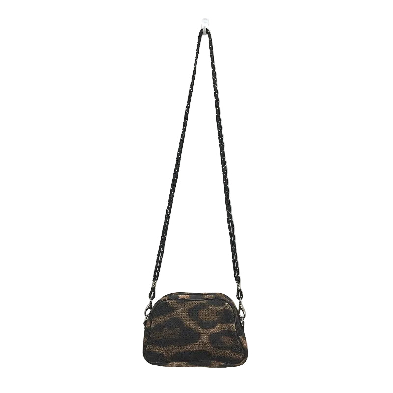 Parfait Ce Cabas Neoprene Brown Animal Print Multi-Use Mini Shoulder Bag NEW