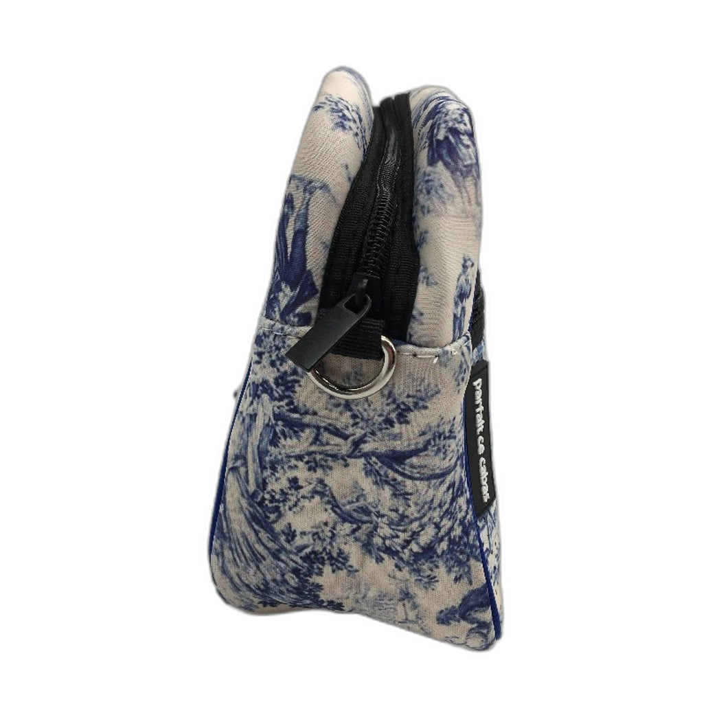 Parfait Ce Cabas Neoprene Blue Vintage Print Multi-use Zip Up Shoulder Bag NEW
