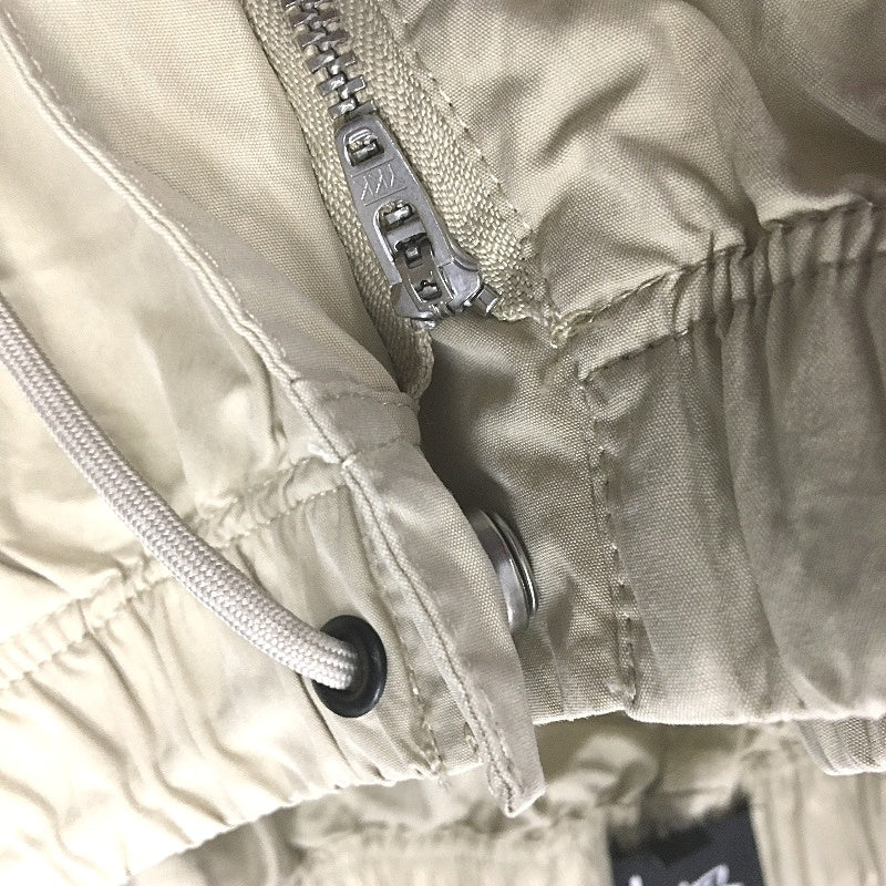 Stussy Heritage Tan Elastic Waisted Zip Up Parachute Pants Mens Size 36 NEW