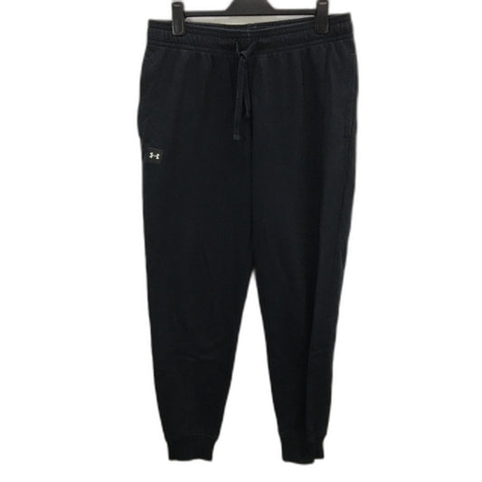 Under Armour Loose Fit Solid Black Drawstring Waist Trackpants Mens Size XL