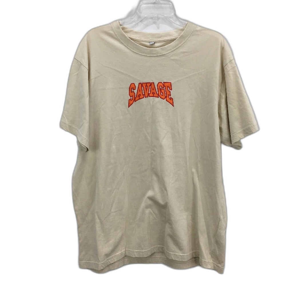 Mister Tee Loose Fit Classic Style 'Savage' Crew Neck T-Shirt Mens Size 2XL