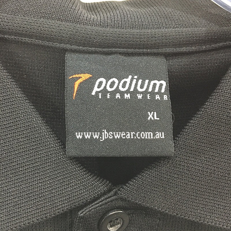 Podium Teamwear S E Melbourne Phoenix Black Polo T-Shirt Mens Size XL