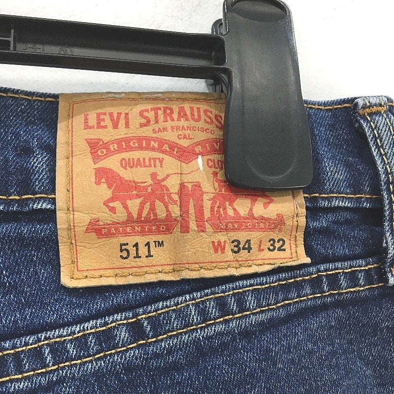 Levi Strauss 511Classic Zip Fly Blue Denim Jeans Ladies Size W34 L32 NEW