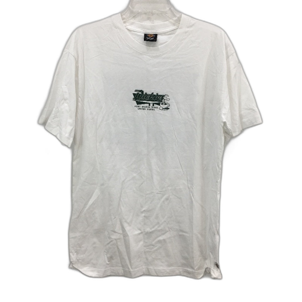 Dickies White Advertising Print Crew Neck Classic T-Shirt Mens Size M NEW