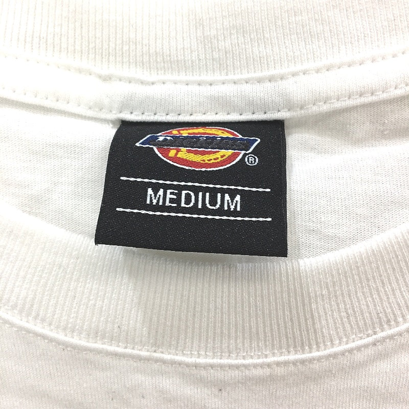 Dickies White Advertising Print Crew Neck Classic T-Shirt Mens Size M NEW