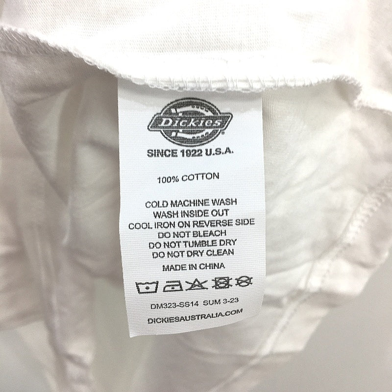 Dickies White Advertising Print Crew Neck Classic T-Shirt Mens Size M NEW