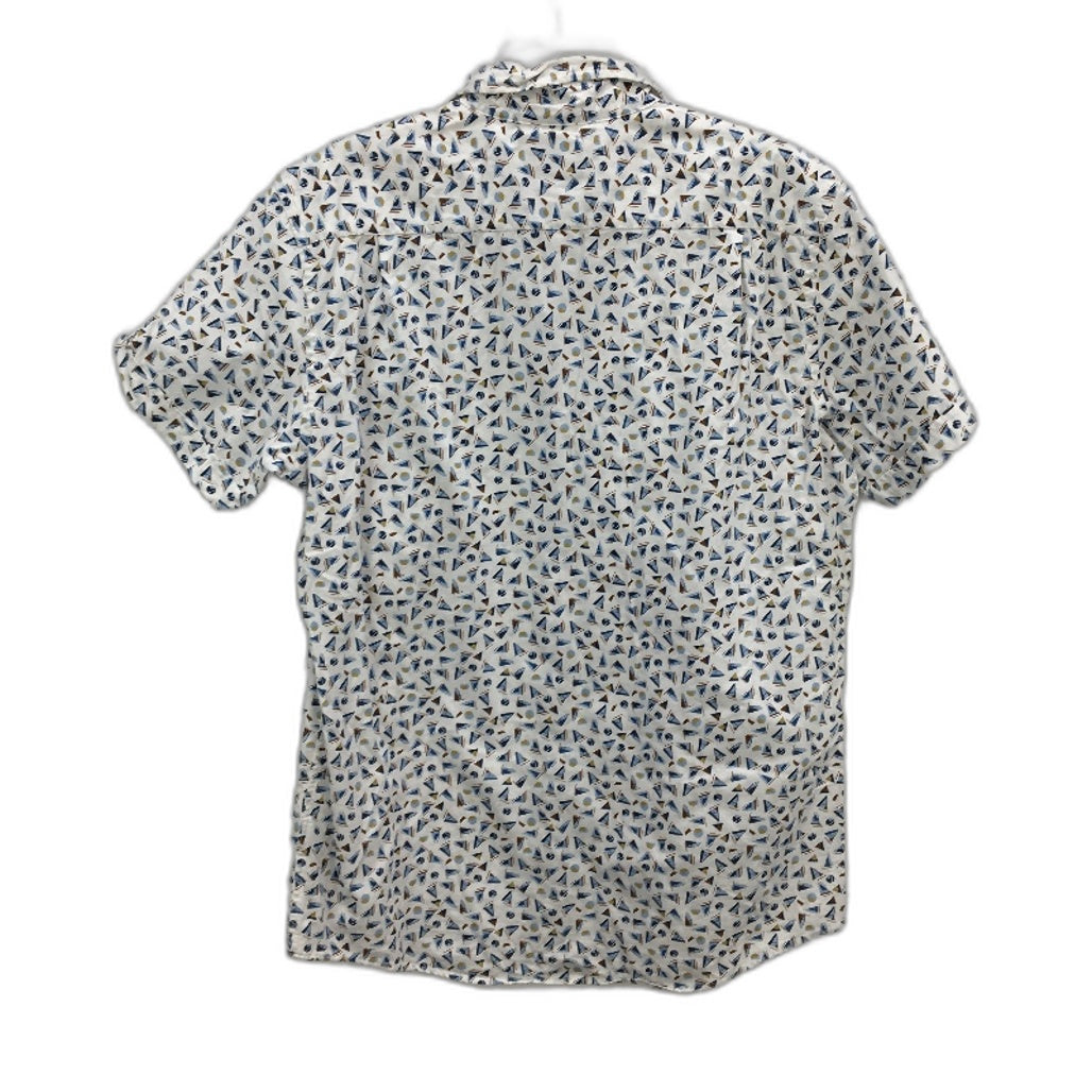 Rodd & Gunn White Sail Boat Motifs 100% Cotton Sports Fit S/Sleeve Shirt Size L
