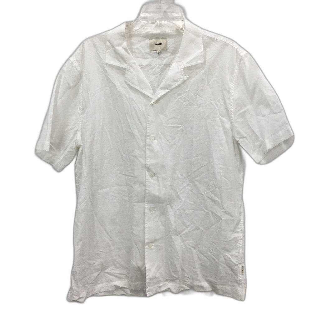 Arvust White 100% Cotton Super Light Casual Resort Short Sleeve Shirt Size M NEW