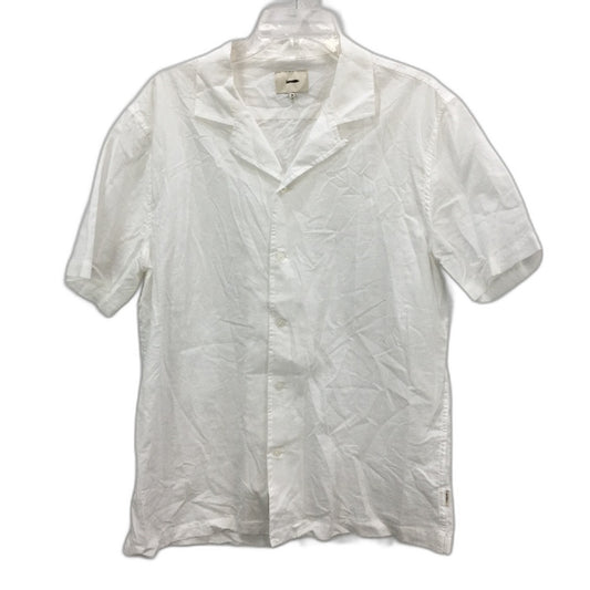 Arvust White 100% Cotton Super Light Casual Resort Short Sleeve Shirt Size M NEW