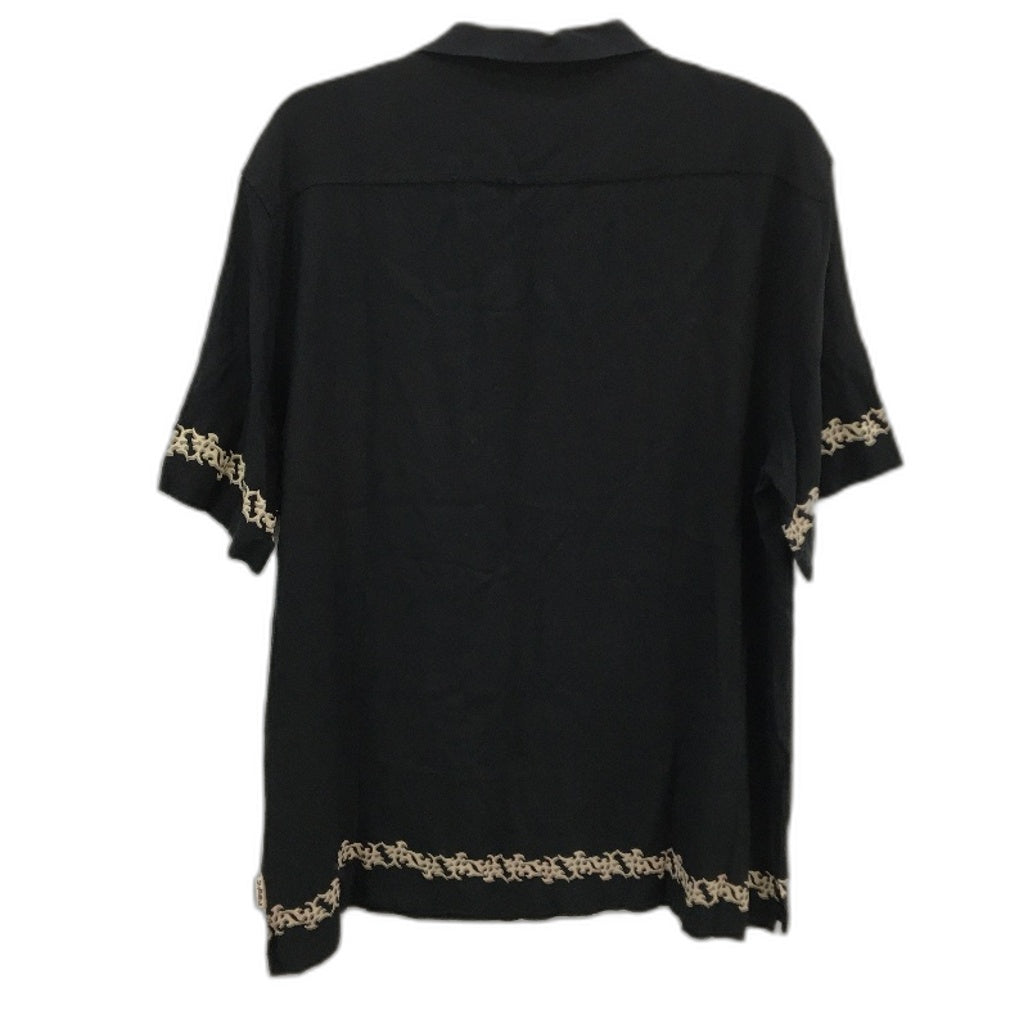 Insight Black Dragon Print Casual Resort Light Short Sleeve Shirt Size M NEW