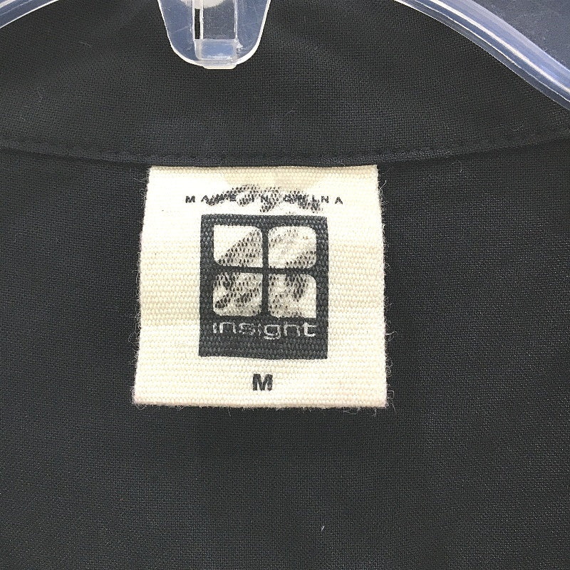 Insight Black Dragon Print Casual Resort Light Short Sleeve Shirt Size M NEW