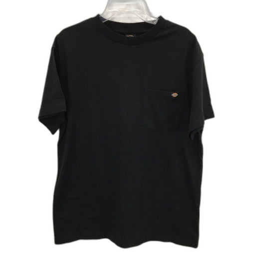 Dickies 100% Cotton Solid Black Classic Style Front Pocket T-Shirt Size S NEW