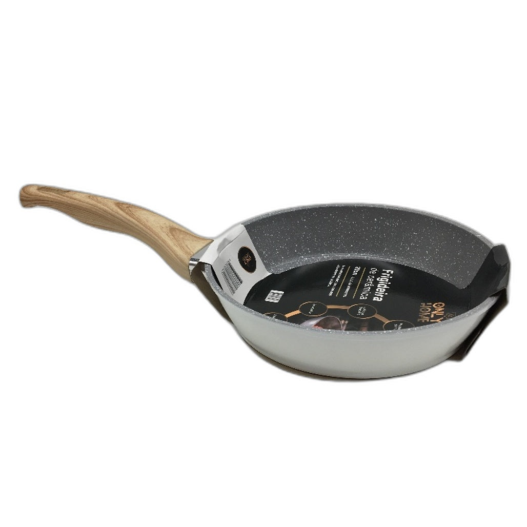 Only Home Non Stick Ceramic 20cm Bakelite Handle Frying Omelet Skillet Pan NEW