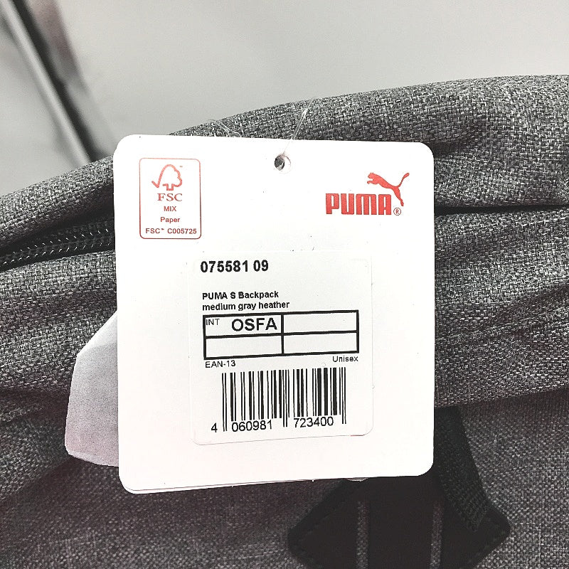 Puma Sports 27L Adjustable Strap Padded Backpanel Grey Heather Backpack NEW