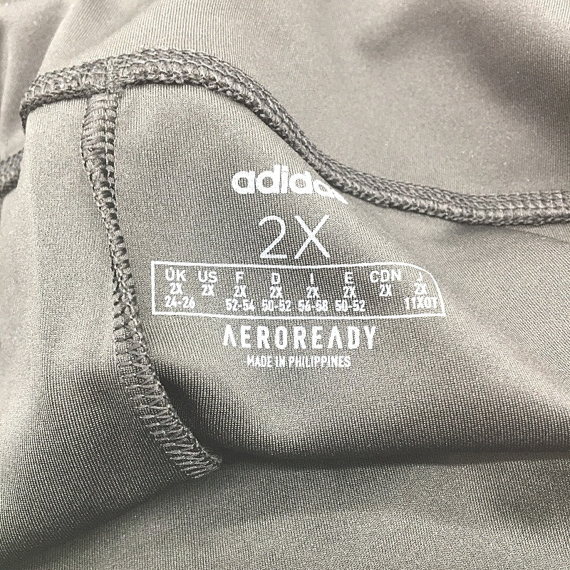 Adidas Aeroready Training Black Mesh Calf 3/4 Length Tights Size 2X UK 24-26 NEW