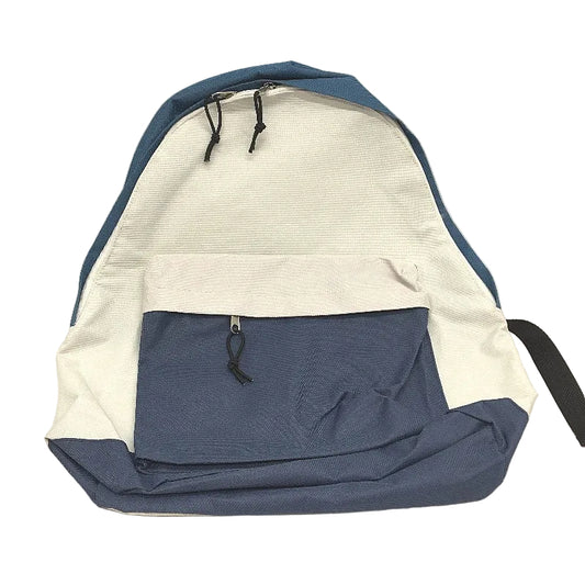 Dual Colour Navy Blue & White 14.5L Junior Classic Lightweight Backpack 40cm NEW