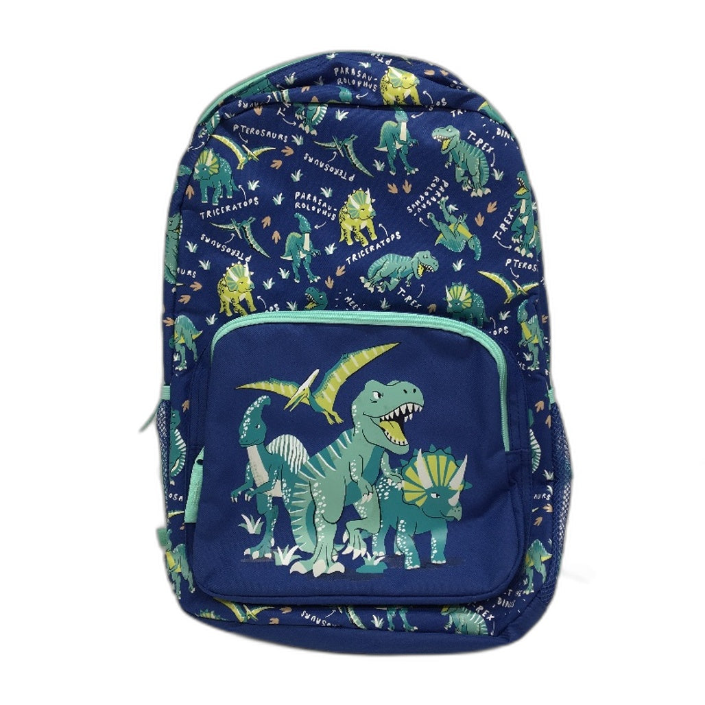 Rpyal Blue Dinosaur Themed Print 3 Piece Dino Backpack & Lunch Bag Set NEW