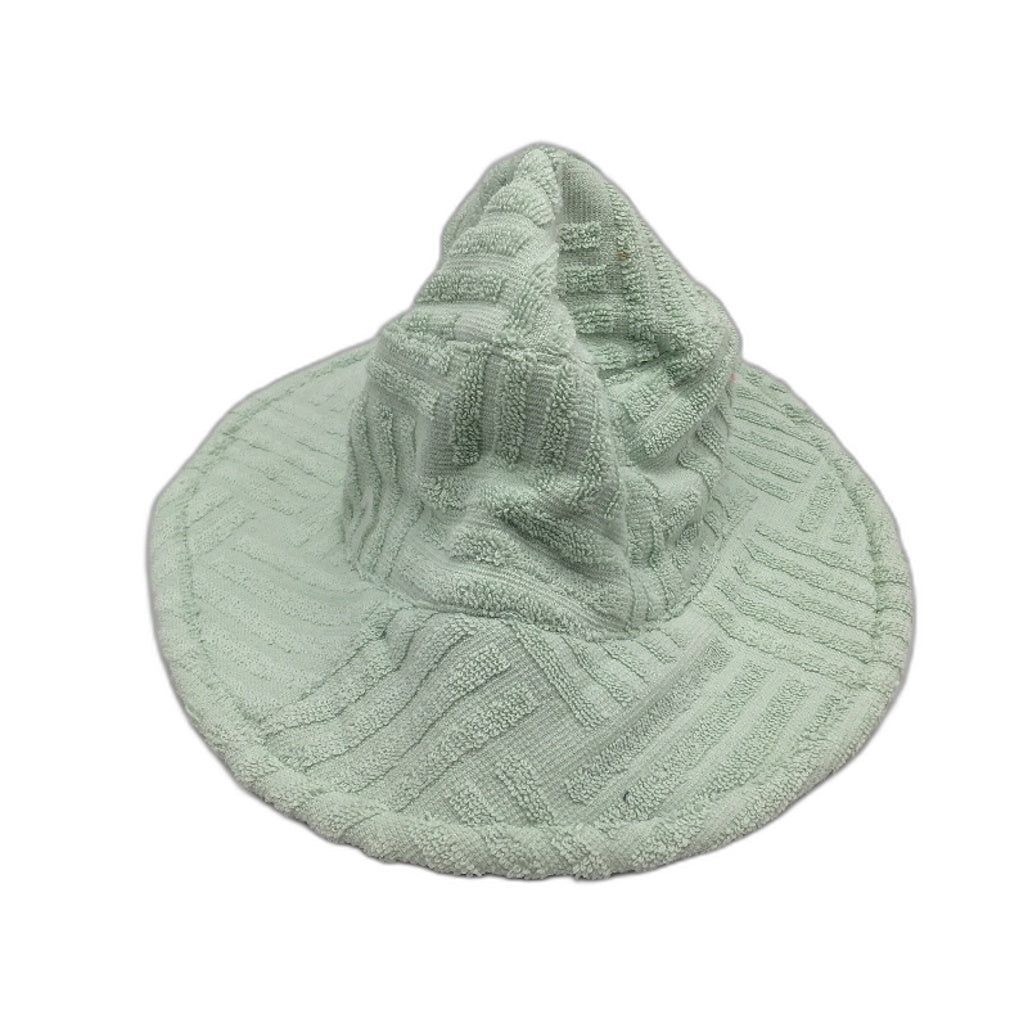 Subtitled Pastel Green Towel Textured Bucket Hat Cotton Unisex One Size NEW