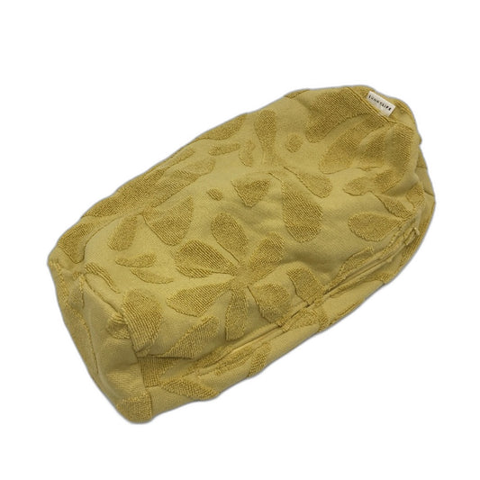 Sunnylife Mango Bay Inflatable Towelling Cozy Beach Pillow Golden Mustard NEW