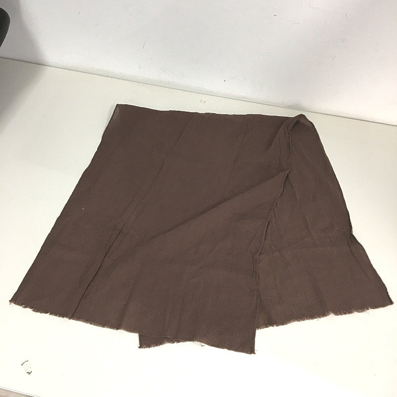 Subtitled Textured Cotton Woven Short Scarf Multifunctional One Size Brown NEW