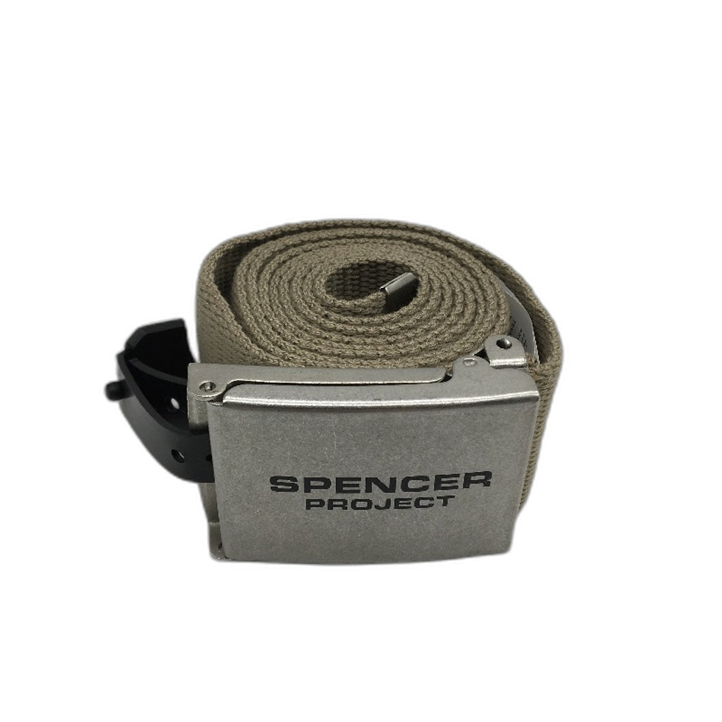 Spencer Project Lightspeed Canvas Cotton Woven Belt L120CM Mens Grey NEW