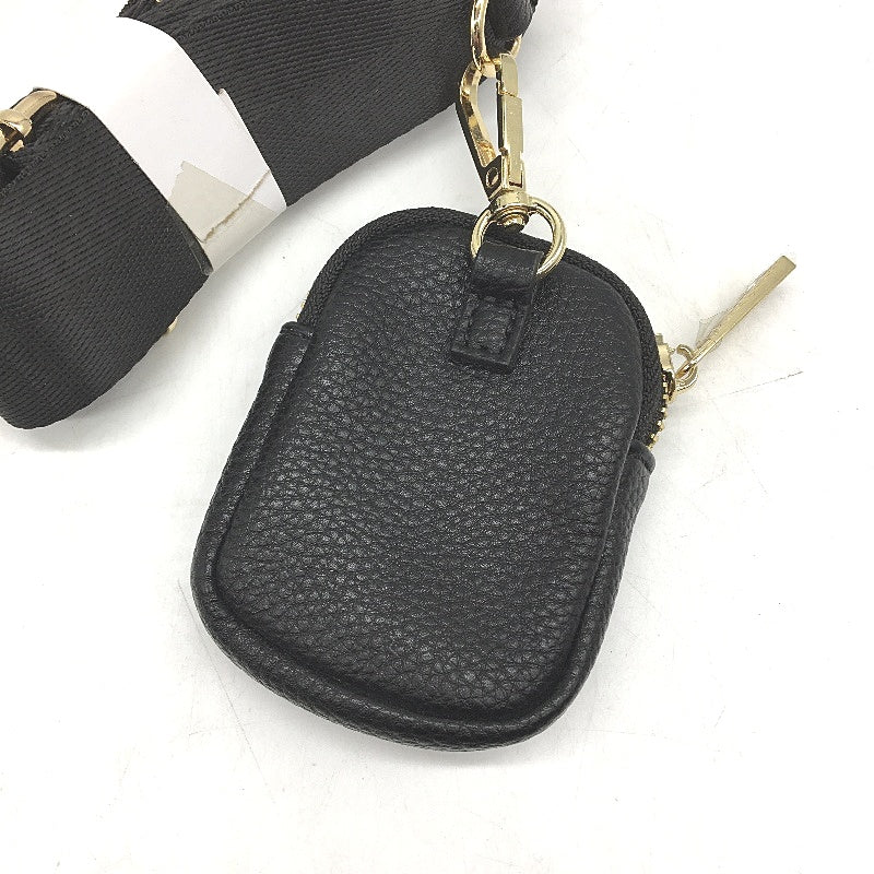 PETA & JAIN Black Small Shoulder Bag With Crossbody Strap & Mini Pouch NEW