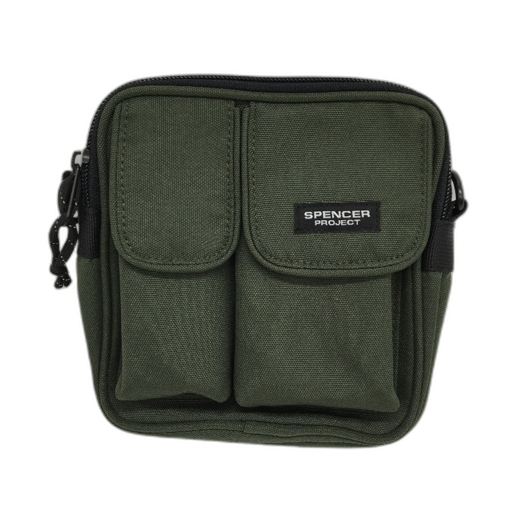 Spencer Project Burnside Camera Bag Pouch w Pockets Canvas Dark Green Unisex NEW