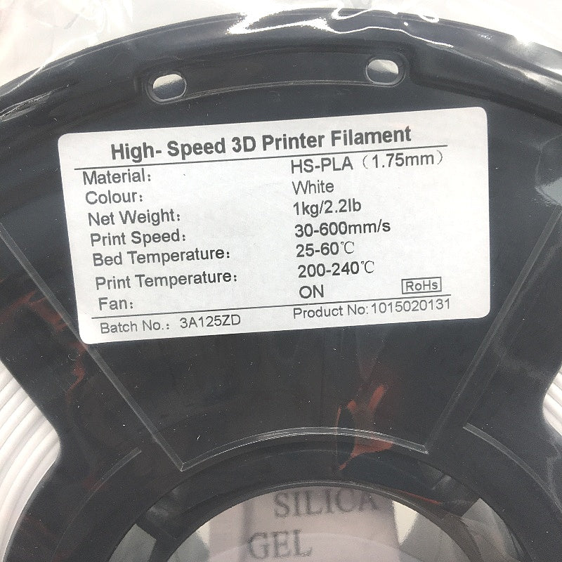 ISANMATE HS PLA High Speed 3D Printer Filament 1 75MM White 1KG Spool NEW