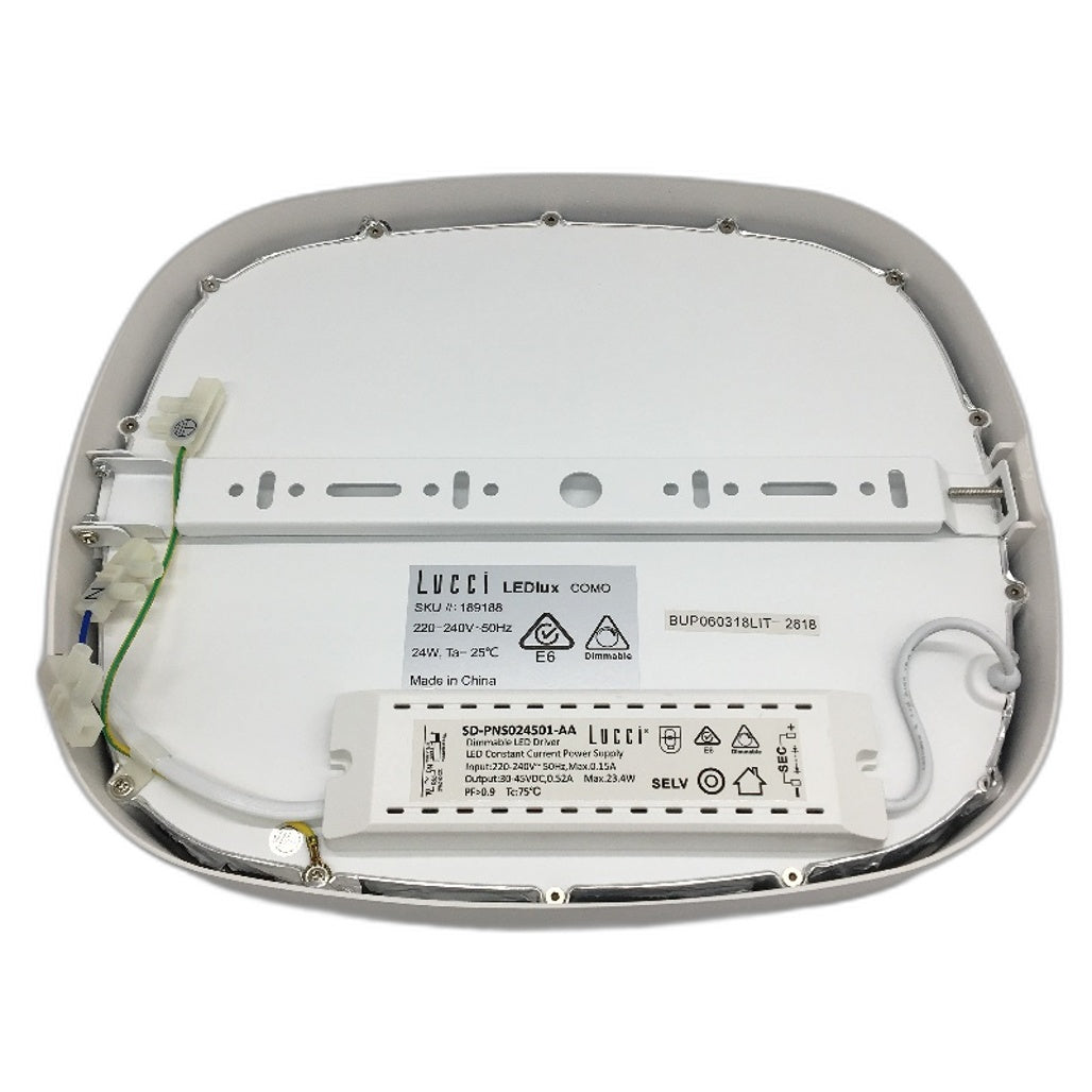 Lucci LEDlux Como Dimmable LED Flush Mount 24W 1700 Lumens 3000K Warm White NEW