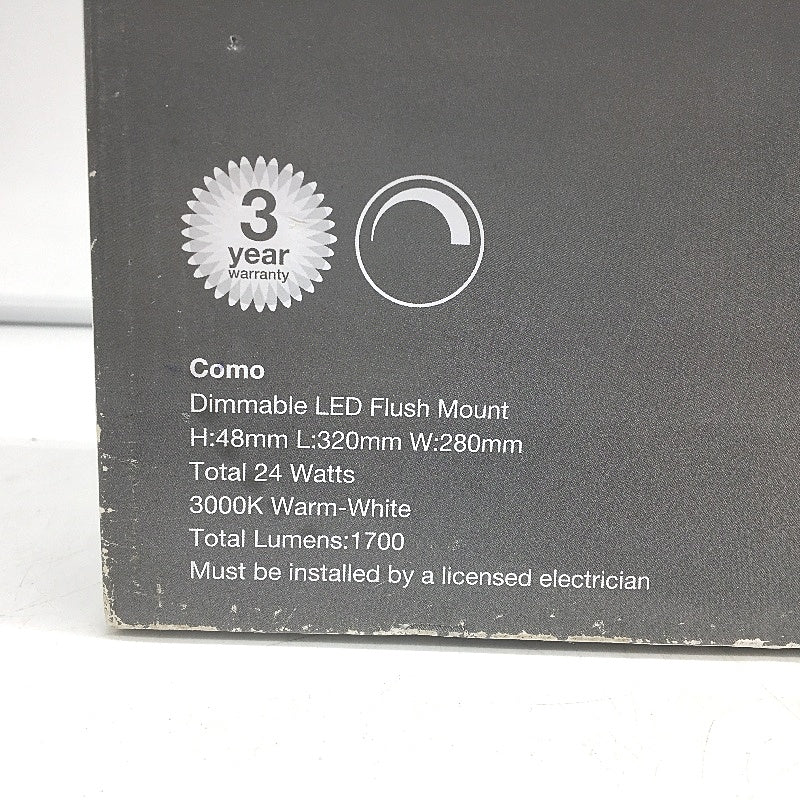 Lucci LEDlux Como Dimmable LED Flush Mount 24W 1700 Lumens 3000K Warm White NEW