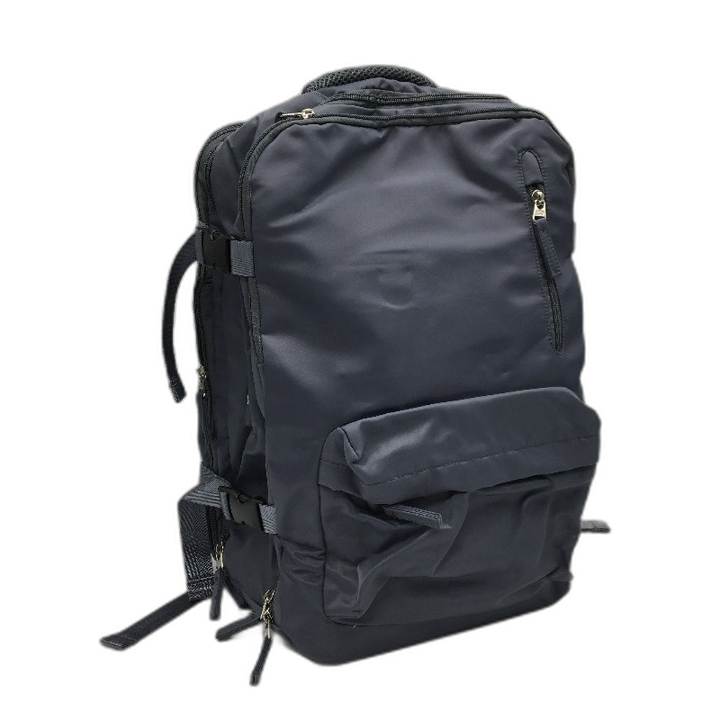 Large Capacity Expandable Carry On Travel Backpack Weekend Trip Bag Grey NEW
