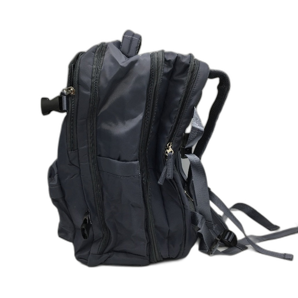 Large Capacity Expandable Carry On Travel Backpack Weekend Trip Bag Grey NEW