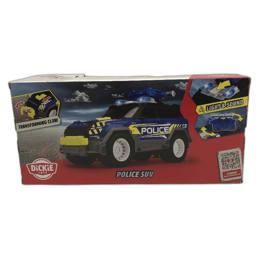 Dickie Toys Police SUV Large Toy Car With Light And Sound Disc Shooter NEW