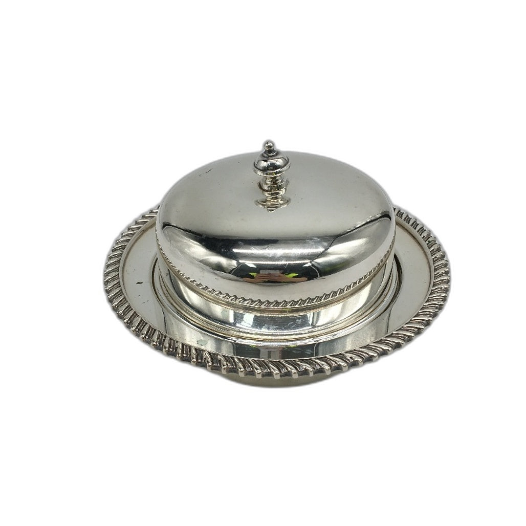 ANTIQUE Hecworth Repoduction Old Shefield Silver Plated Dish With Lid 15cm