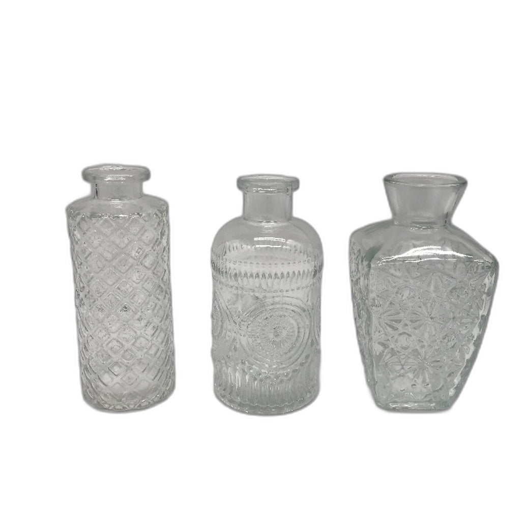 12 Pcs Glass Bud Vases Small Clear Mini Vase Set Home Table Decor