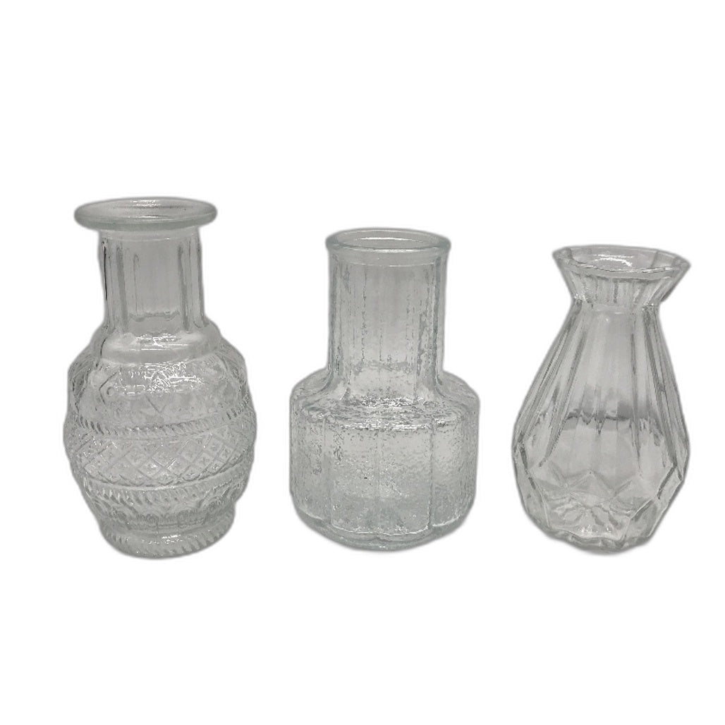 12 Pcs Glass Bud Vases Small Clear Mini Vase Set Home Table Decor