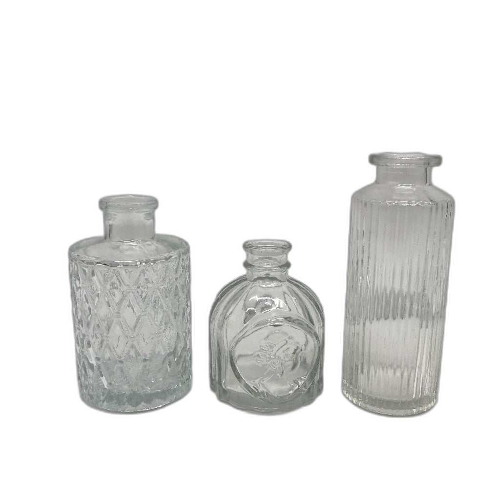 12 Pcs Glass Bud Vases Small Clear Mini Vase Set Home Table Decor